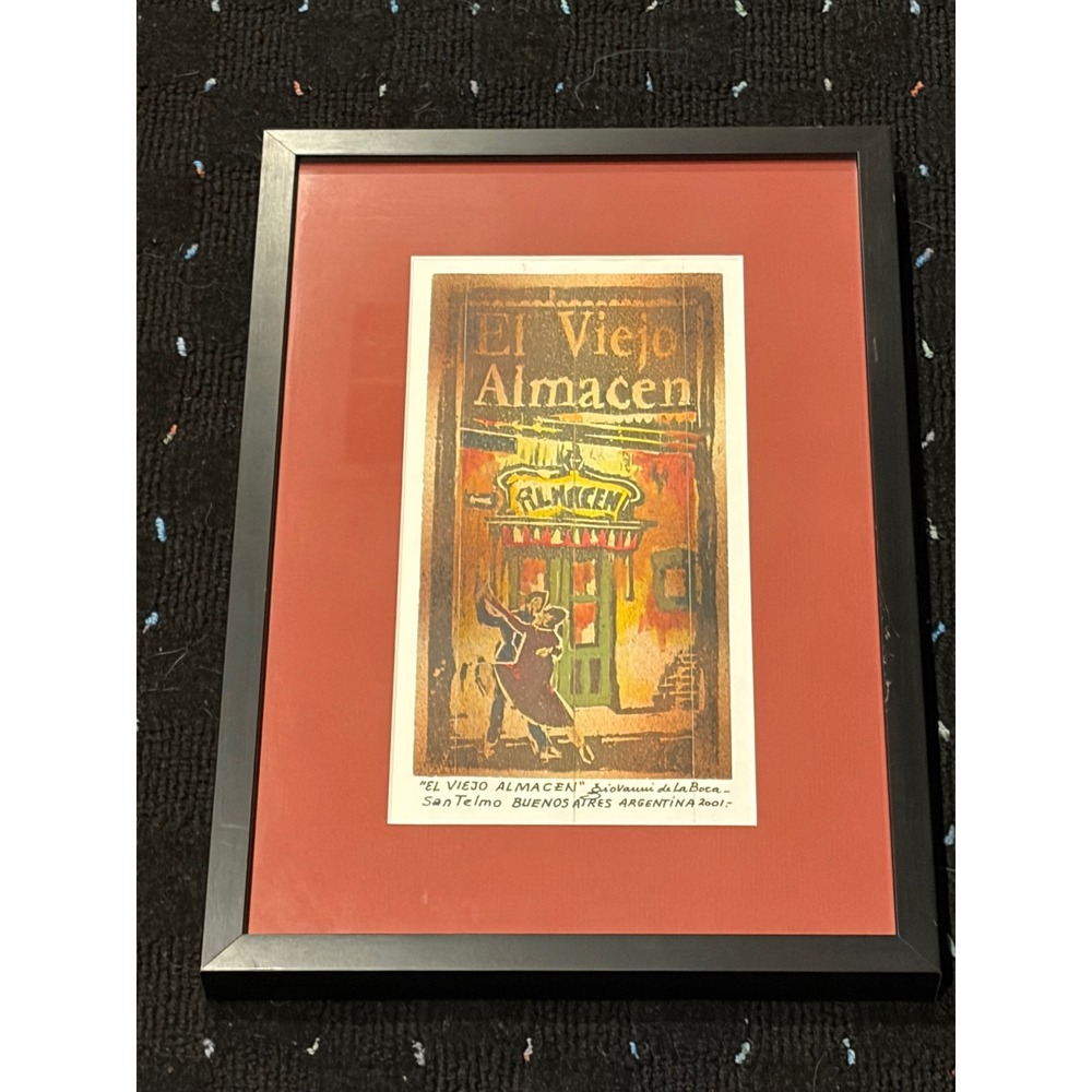 Giovanni de la Boca El Viejo Almacen Buenos Aires Argentina Tango Art Framed